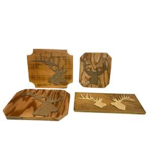 Handmade Wooden Cutout Deer Profile Rustic Scrap Wood Wall Art Craft Project